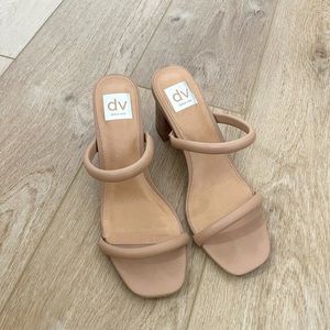 DOLCE VITA chunky nude strap heels